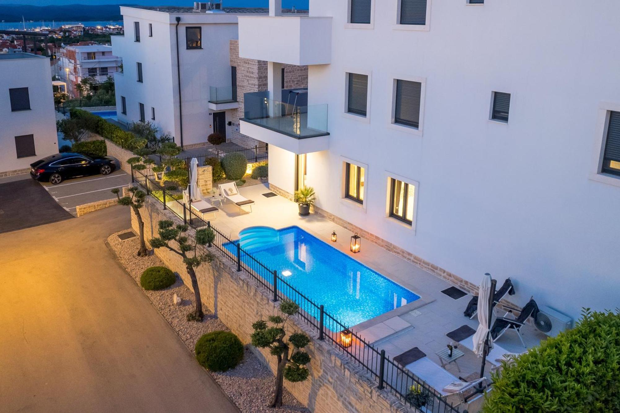 Luxury Apartment Hyperion With Private Pool And Garden Муртер Екстер'єр фото