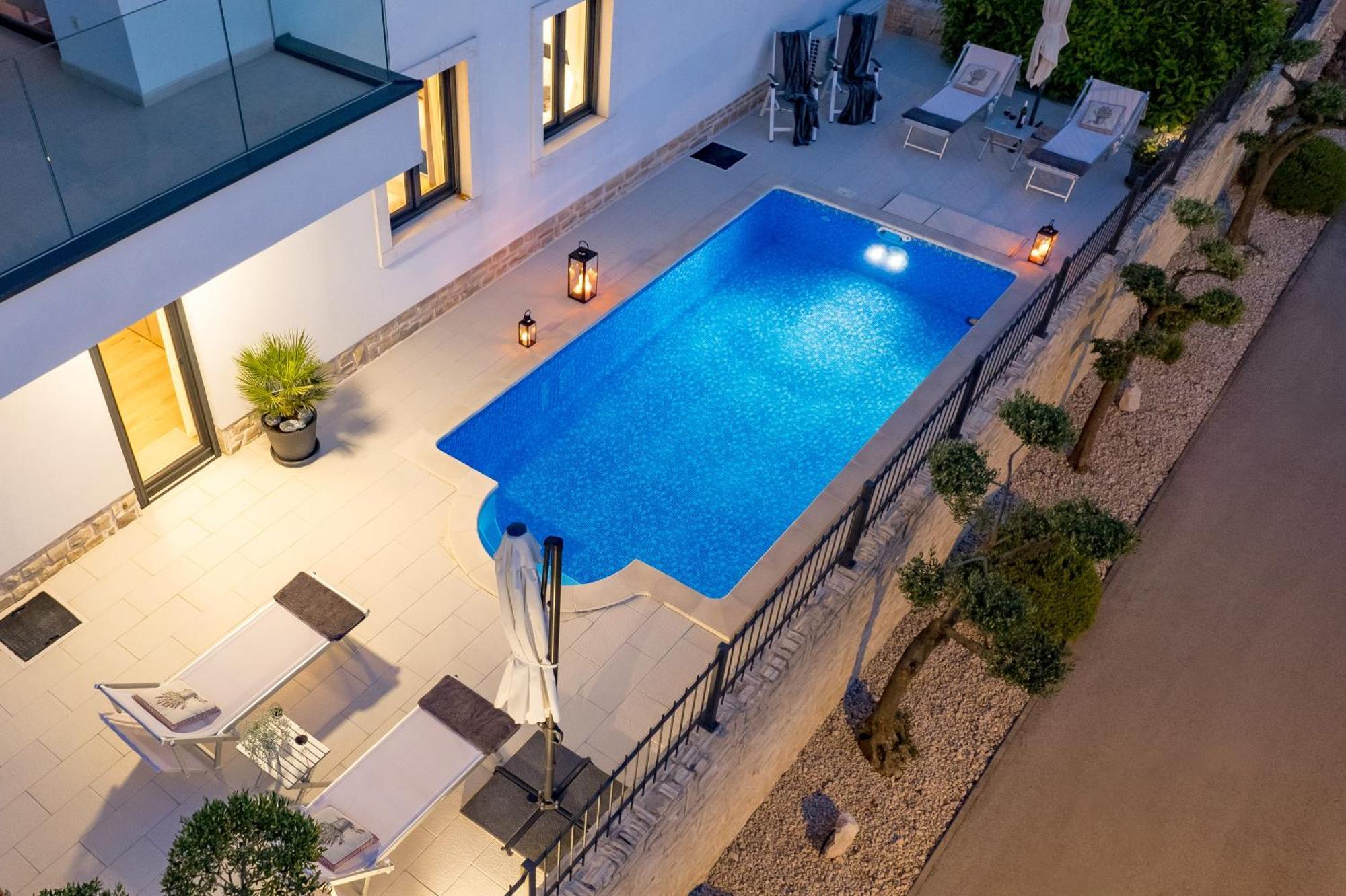 Luxury Apartment Hyperion With Private Pool And Garden Муртер Екстер'єр фото