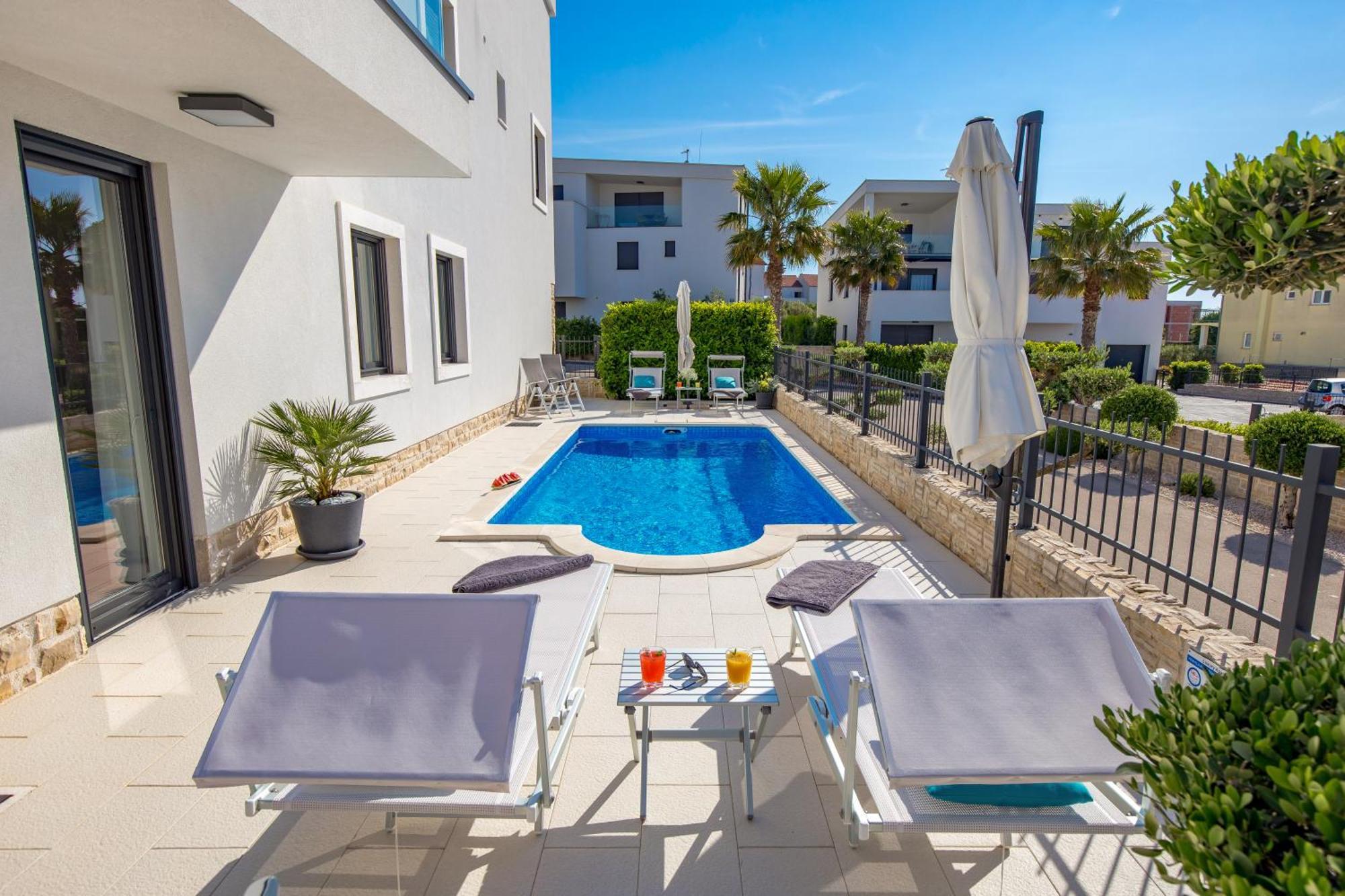 Luxury Apartment Hyperion With Private Pool And Garden Муртер Екстер'єр фото
